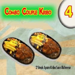 Combo Couple Kribo 4  : 2 Steak Ayam Kribo Saos Richeese