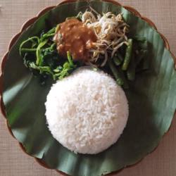 Nasi Pecel Sayur   Sambal Kacang