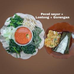 Pecel Sayur  Lontong Gorengan 1 Pcs