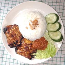 Nasi Tempe Bakar Sambel