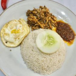 Nasi Ikan Suwir Komplit