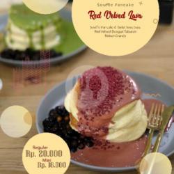 Souffle Pancake Red Velvet Lava