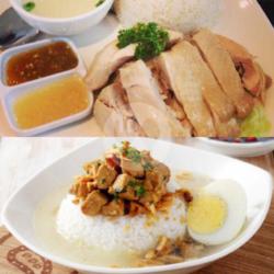 Combo 1 Nasi Chicken Hainan   1 Nasi Bakmoy