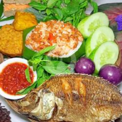 Paket Nasi Oncom Ikan Nila Goreng