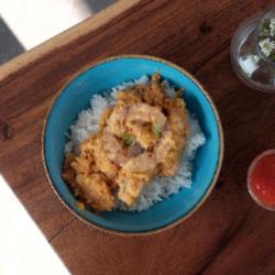 Chiken Salted Egg Rice   Regular Tea