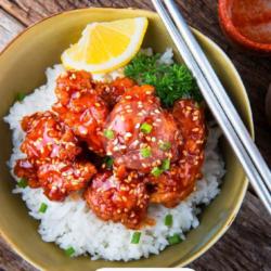 Nasi Bento Ayam Goreng Korea