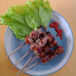 Bakso Bakar Isi Sosis Pedes/manis