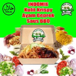 Indomie Kulit Krispy Ayam Geprek Saus Bbq