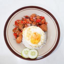 Nasi Ayam Crispy Sambal Matah