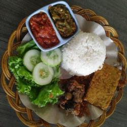 Paket Hemat Ati Ampela   Nasi   Tempe / Tahu