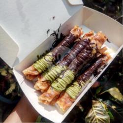 Banana Roll Matcha Greentea , Coklat