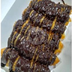 Pisang Crispy Topping Cokelat