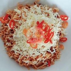 Ngajeudak Mie Goreng Topping Keju / Kuah Cengek   (kemasan Mangkok Cup)