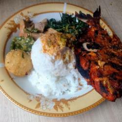 Nasi Padang Bawal Bakar   Perkedel