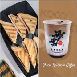 Roti Bakar   Choco Matchiato Coffee