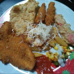 Chicken Katsu Combo   Nasi