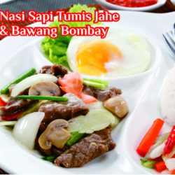 Nasi Sapi Tumis Jahe & Bawang Bombay