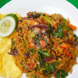 Nasi Goreng Spesial Sayur Mayur Tellor Dadar Pedes Krupuk