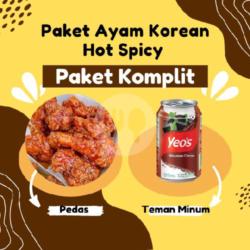 Paket Ayam Hot Spicy  Minuman Kaleng Yeos