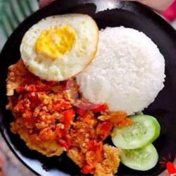 Nasi Ayam Geprek   Telur