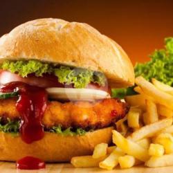 Burger Ayam  Korean Mix Kentang