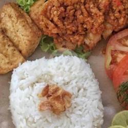 Nasi Ayam Gepuk Sambal Merah