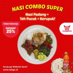 Nasi Padang Dendeng Combo Super