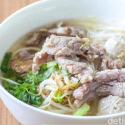 Mie Bihun Rebus Daging Kambing