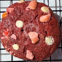 Red Velvet Strawberry Soft Baked Cookies Kue