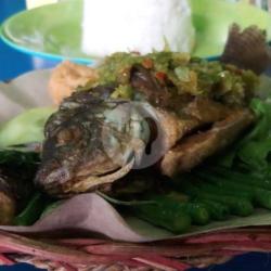 Nasi Ikan Penyet ( Nila/patin/peda/lele)