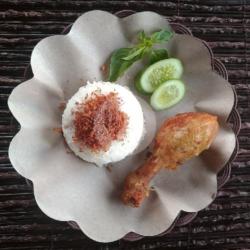 Nasi Dada Ayam Penyet