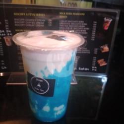 Vanilla Blue Macchiato Boba