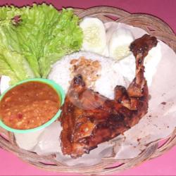 Nasi, Sambal Lalap   Ayam Bakar Paha