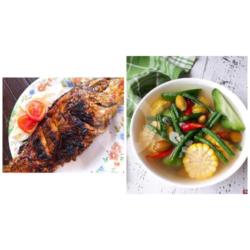 Ikan Kakap Bakar  Sayur Asem  Sambel(pecak)