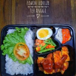 Nasi Bento Chicken Katsu Bbq