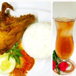 Nasi   Bebek Ungkep Goreng Jumbo   Es Teh Komplit