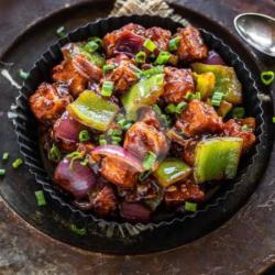 Chilli Paneer   Plain Rice