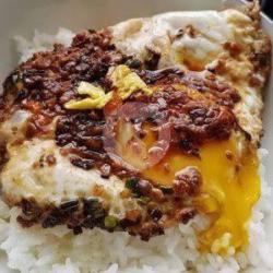 Nasi Telor Ceplok   Tahu Tempe   Teh Es