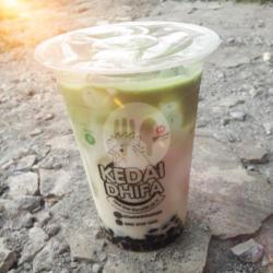 Boba Drink Greentea Shake 16 Oz