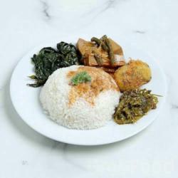Nasi Perkedel Kentang Sayur Lombok Ijo