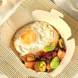 Nasi Cumi Mercon Pete Telor Ceplok