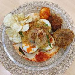 Lontong Perkedel   Rendang   Telur