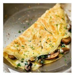 Bacon Cheesy Mushroom Omellet