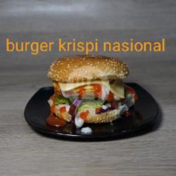 Burger Panggang Ayam Komplit Keju Kraft Lembar