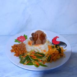 Nasi Campur   Rempelo Ati Bumbu Rendang