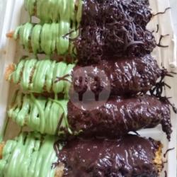 Pisang Krispy Toping Greentea Coklat