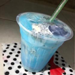 Es Jelly Selasih With Milk (vanila Blue)