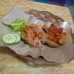 Ayam Gaprek Mawur Tanpa Nasi Sambel Terasi /ijo