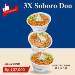 Kenyang Bertiga : 3x Soboro Don