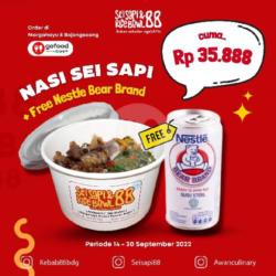 Nasi Sei Sapi Komplit Free Susu Beruang